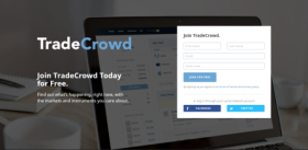 Lander page on TradeCrowd